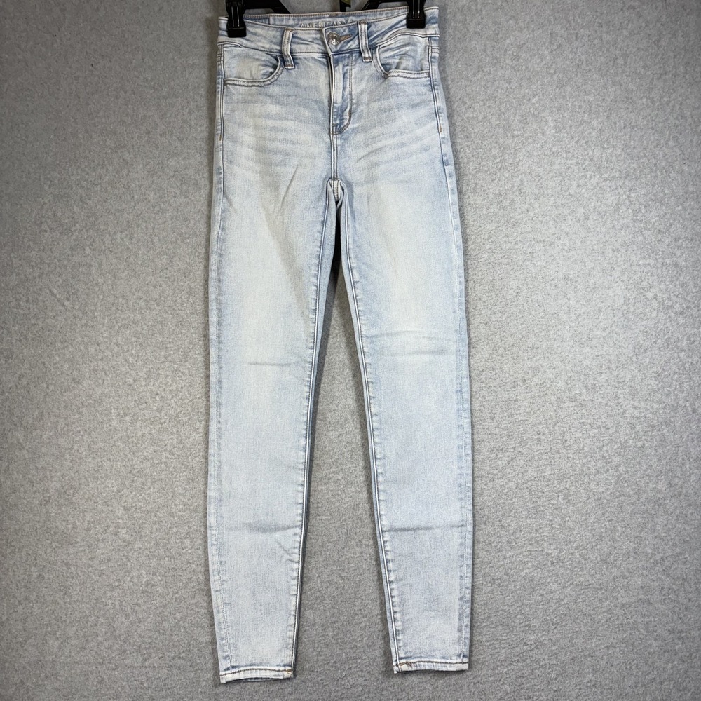 American Eagle Womens Skinny Jeans Size 2 Light Blue NE(X)T Level Stretch